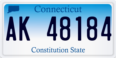 CT license plate AK48184