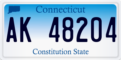 CT license plate AK48204