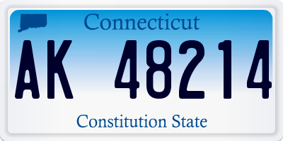 CT license plate AK48214