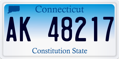 CT license plate AK48217