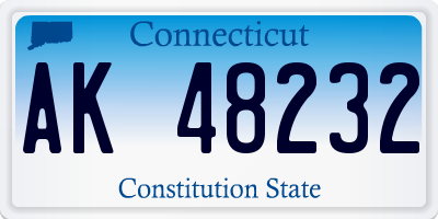 CT license plate AK48232