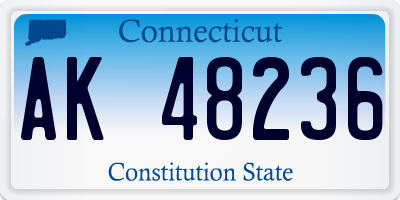 CT license plate AK48236