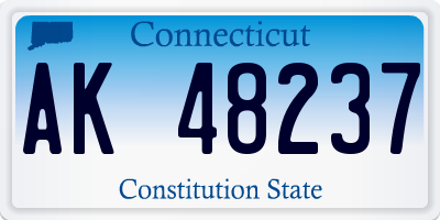 CT license plate AK48237