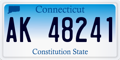 CT license plate AK48241