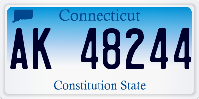 CT license plate AK48244
