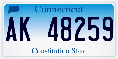 CT license plate AK48259