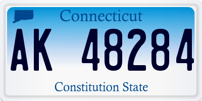 CT license plate AK48284