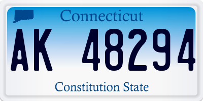 CT license plate AK48294