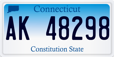 CT license plate AK48298