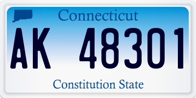 CT license plate AK48301