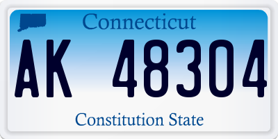 CT license plate AK48304