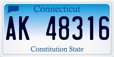 CT license plate AK48316