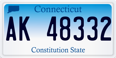 CT license plate AK48332