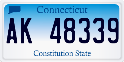 CT license plate AK48339