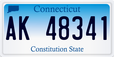 CT license plate AK48341
