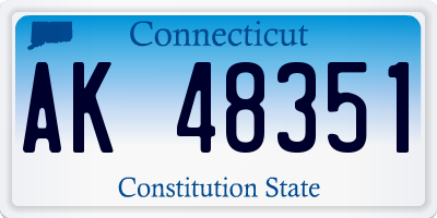 CT license plate AK48351