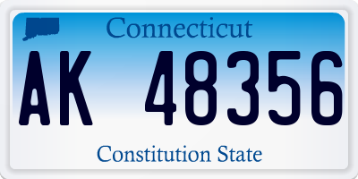 CT license plate AK48356