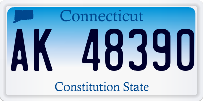 CT license plate AK48390