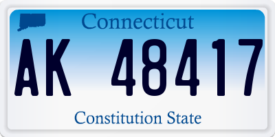 CT license plate AK48417
