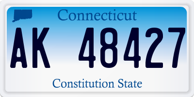 CT license plate AK48427