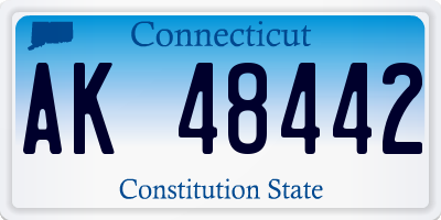 CT license plate AK48442
