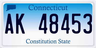 CT license plate AK48453
