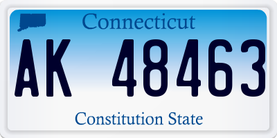 CT license plate AK48463