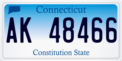 CT license plate AK48466