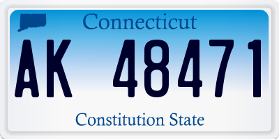 CT license plate AK48471