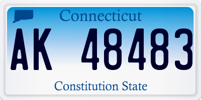 CT license plate AK48483