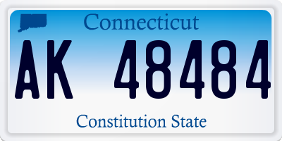 CT license plate AK48484