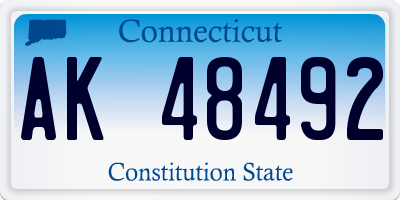 CT license plate AK48492