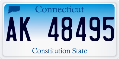 CT license plate AK48495