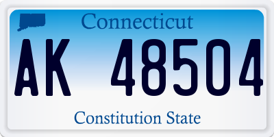 CT license plate AK48504