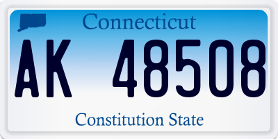 CT license plate AK48508