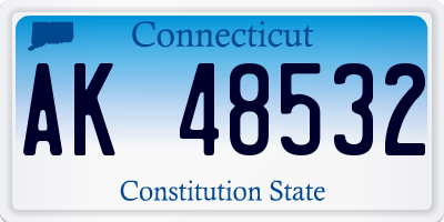 CT license plate AK48532