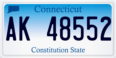 CT license plate AK48552