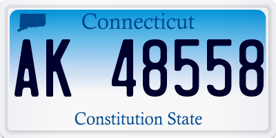 CT license plate AK48558