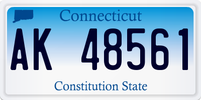 CT license plate AK48561