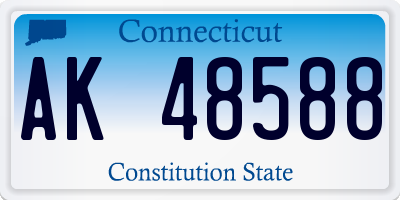 CT license plate AK48588