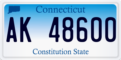 CT license plate AK48600