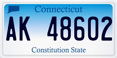 CT license plate AK48602