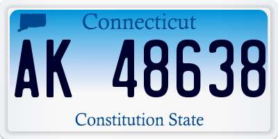 CT license plate AK48638