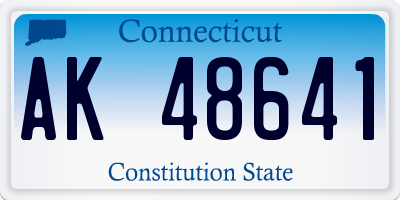 CT license plate AK48641