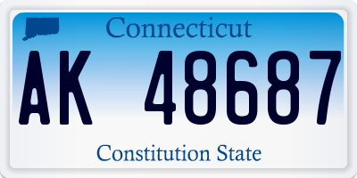 CT license plate AK48687