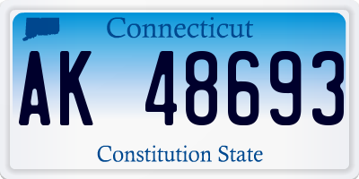CT license plate AK48693