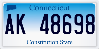 CT license plate AK48698