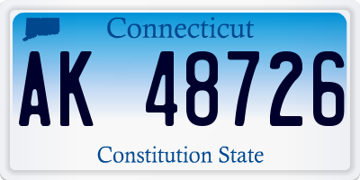 CT license plate AK48726