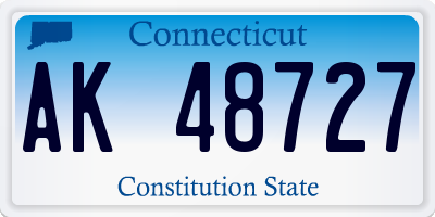 CT license plate AK48727