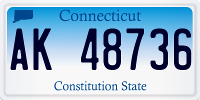 CT license plate AK48736